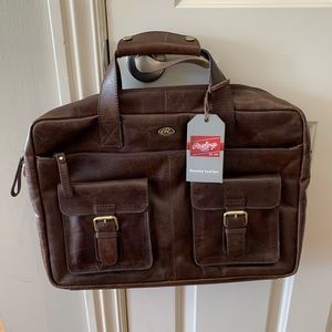 Rawlings Leather Ace Messenger Bag - Brown